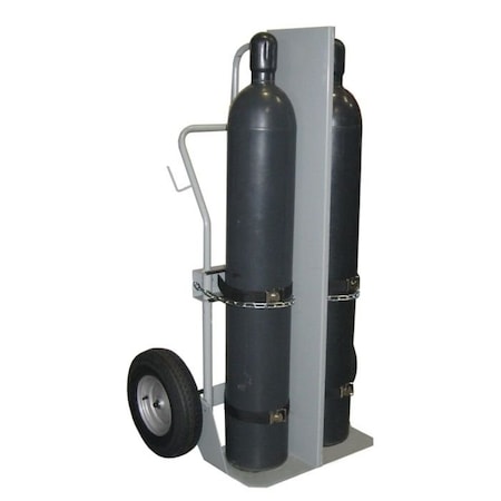 Justrite Justrite 2 Cylinder Truck G-3901 W/ Fire Wall - 16" Pneumatic - 1000 Lb. Capacity 35040